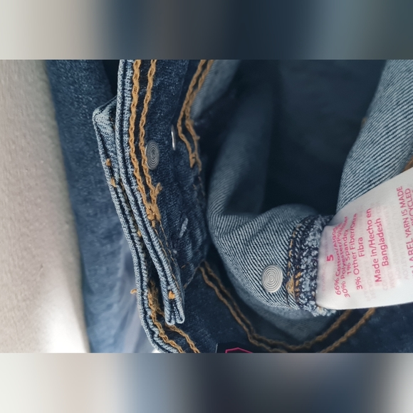 No Boundaries Juniors' Low Rise Extended Tab Flare Jeans, Sz 5 - Picture 13 of 13